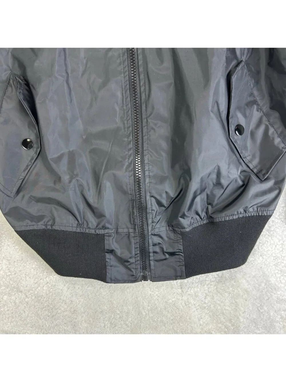 Amongst Others Flight Jacket Mens Large Bomber Black America Legacy